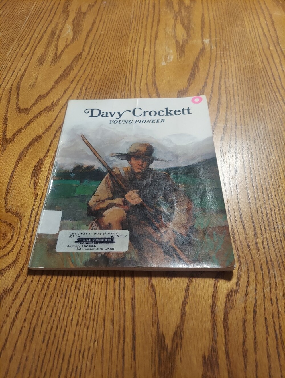 Davy Crockett Young Pioneer Paperback Book Laurence Santrey Vintage